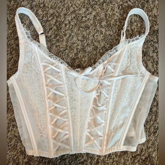 Victoria Secret Lace Crop Corset Top - Picture 1 of 5